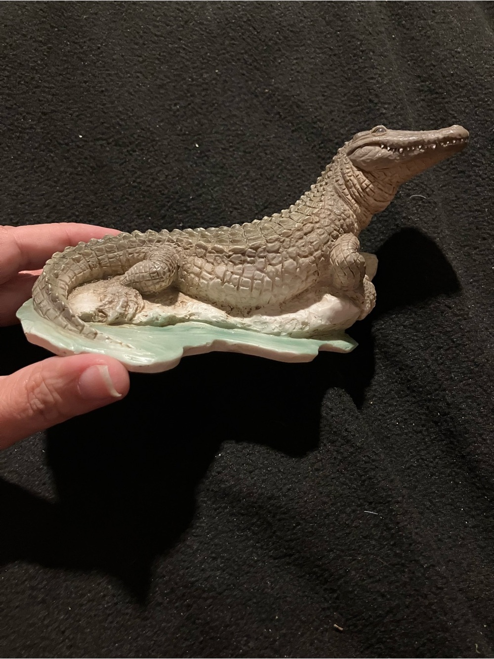 Vintage 1988 Castagna Italy Alligator Crocodile Alabaster Resin Figurine